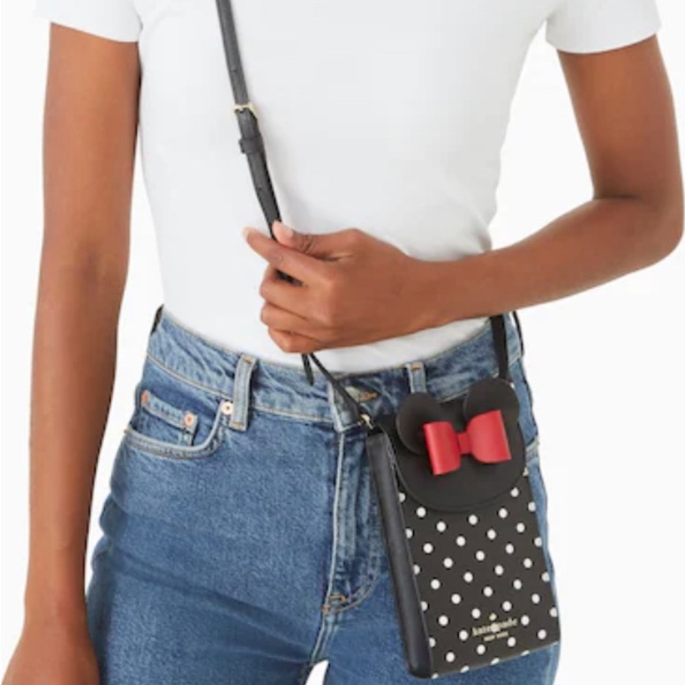 Authentic KATE SPADE Saffiano leather snap flap Minnie Bow crossbody - Picture 12 of 13